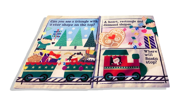 Nursery Times Crinkly Newspaper - Santa Shapes Express Train