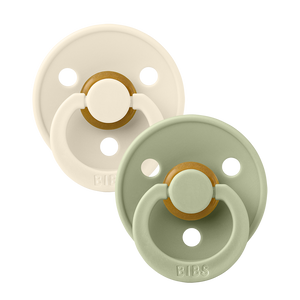 BIBS Colour Pacifier - 2 Pack - Ivory/Sage