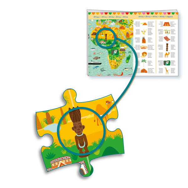 Djeco 200 Piece World Tour Observation Jigsaw Puzzle & Booklet