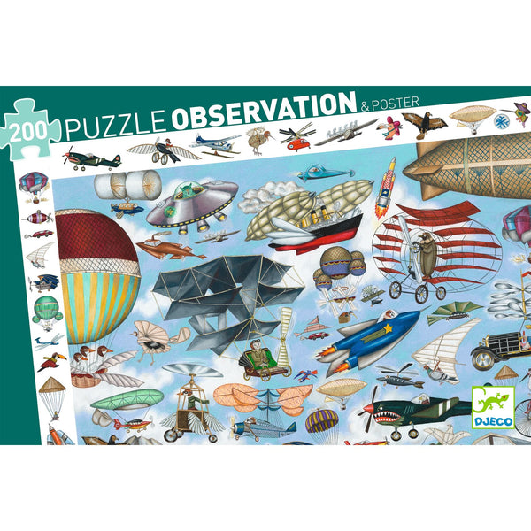 Djeco 200 Piece Aero Club Observation Jigsaw Puzzle