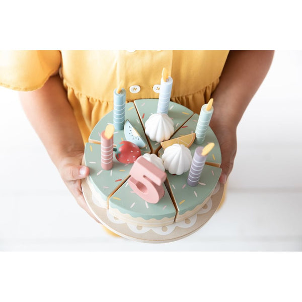 Little Dutch Wooden Birthday cake - 26-pcs