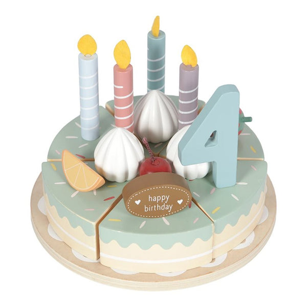 Little Dutch Wooden Birthday cake - 26-pcs