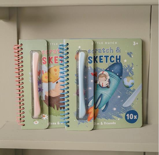 Little Dutch Scratch & Sketch Book - Rosa & Friends