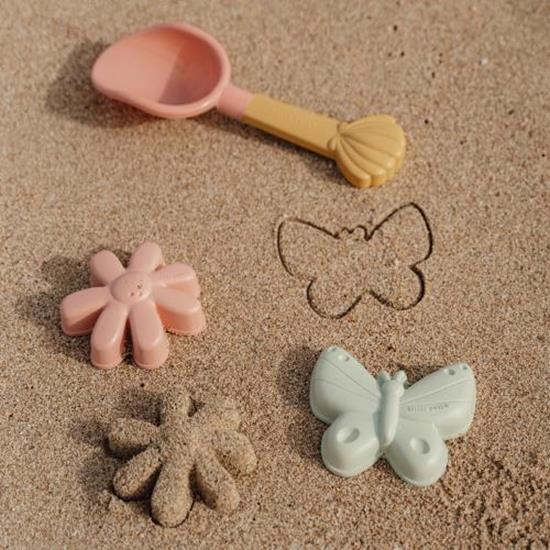 Little Dutch Beach Set Sand Shapes - Flowers & Butterflies