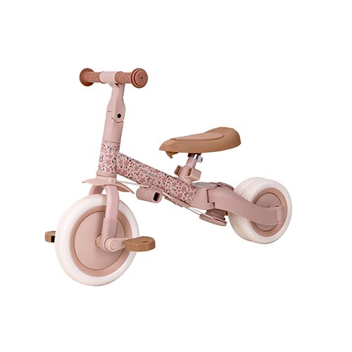 Little Dutch 4 in 1 Tricycle with Push Bar - Pink Floral