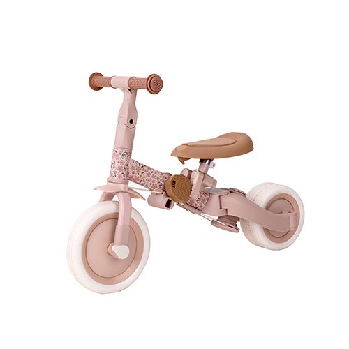 Little Dutch 4 in 1 Tricycle with Push Bar - Pink Floral