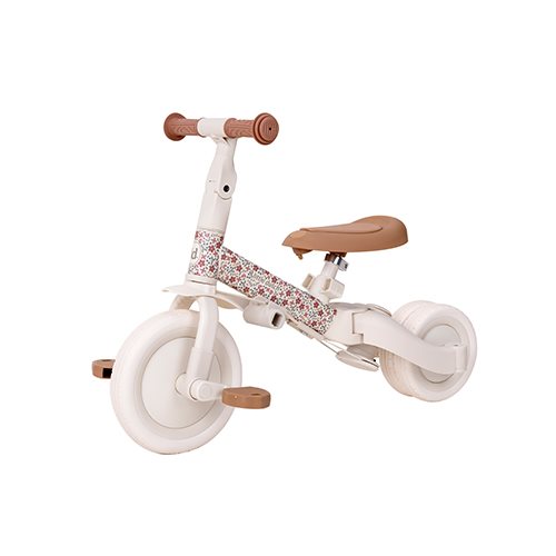 Little Dutch 4 in 1 Tricycle with Push Bar - Off White Floral