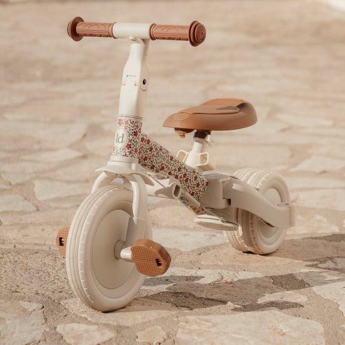 Little Dutch 4 in 1 Tricycle with Push Bar - Off White Floral