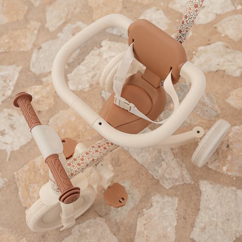 Little Dutch 4 in 1 Tricycle with Push Bar - Off White Floral