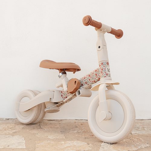 Little Dutch 4 in 1 Tricycle with Push Bar - Off White Floral