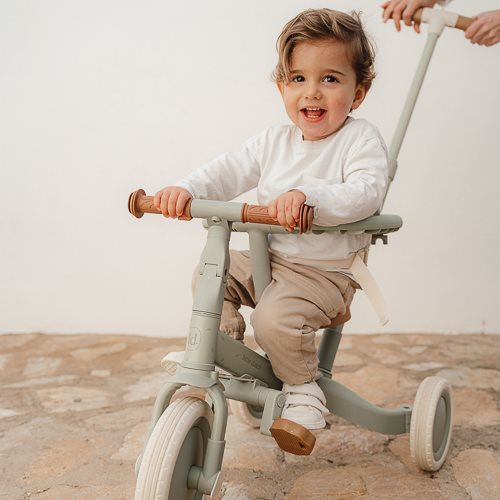 Little Dutch 4 in 1 Tricycle with Push Bar - Green