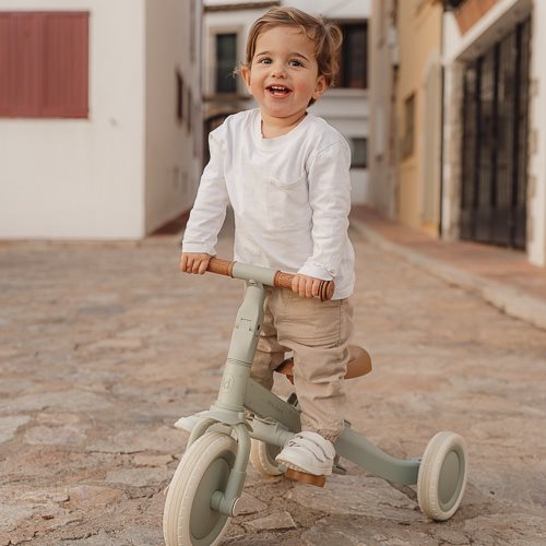 Little Dutch 4 in 1 Tricycle with Push Bar - Green