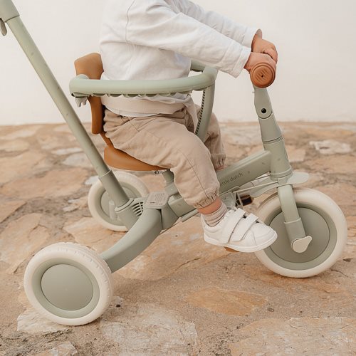 Little Dutch 4 in 1 Tricycle with Push Bar - Green