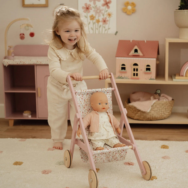Little Dutch Wooden Doll Stroller