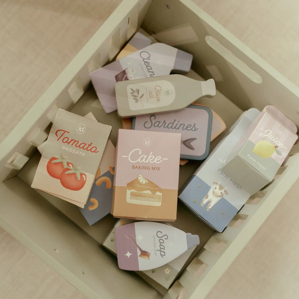 Little Dutch Wooden Shopping Trolley