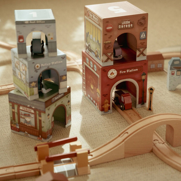 Little Dutch Stacking Blocks With 6 Cars