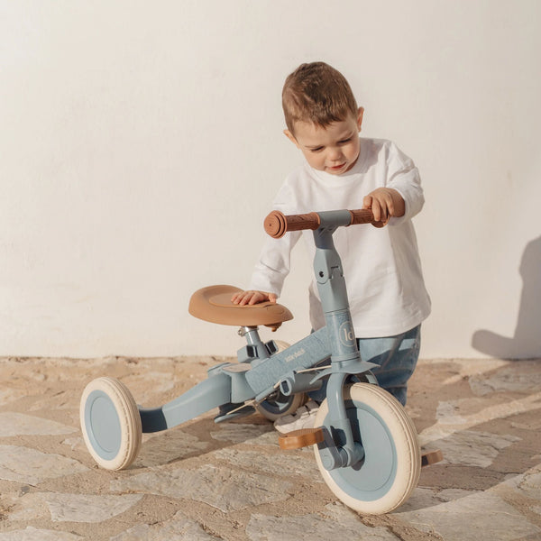 Little Dutch 4 in 1 Tricycle with Push Bar - Blue