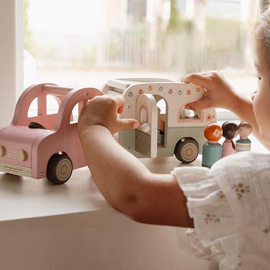 Little Dutch Toy Car with Caravan