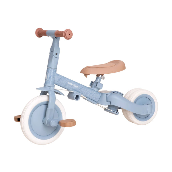 Little Dutch 4 in 1 Tricycle with Push Bar - Blue