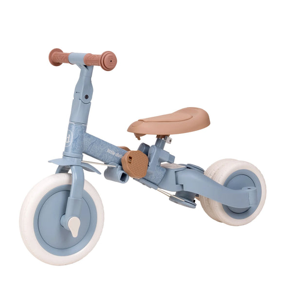 Little Dutch 4 in 1 Tricycle with Push Bar - Blue