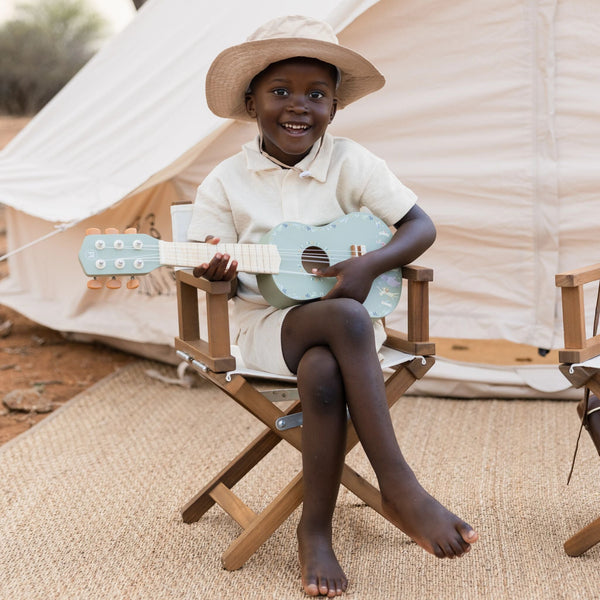 Little Dutch Wooden Green Guitar - Safari Friends