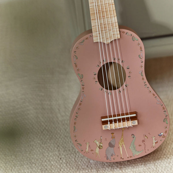 Little Dutch Wooden Pink Guitar - Safari Friends
