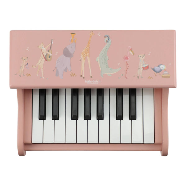 Little Dutch Wooden Pink Piano - Safari Friends