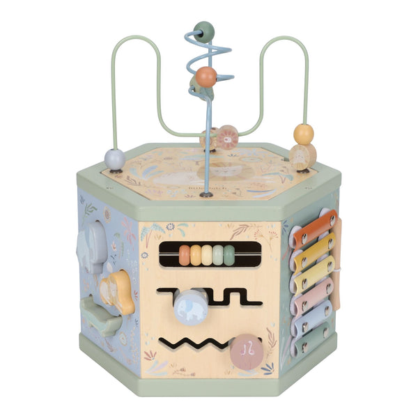 Little Dutch Wooden Activity Cube - Safari Friends