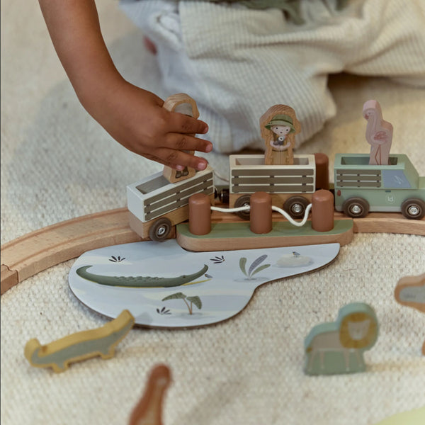 Little Dutch Wooden Train - Safari Friends