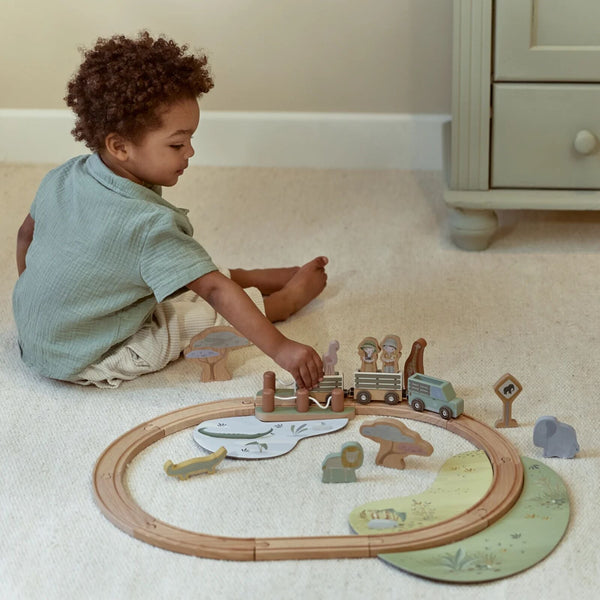 Little Dutch Wooden Train - Safari Friends