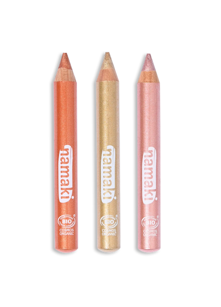 Namaki - Glitter Make-Up Pencils - Copper-Gold-Pink