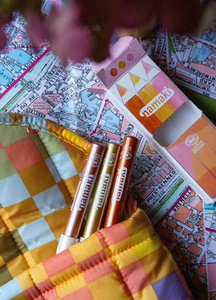 Namaki - Glitter Make-Up Pencils - Copper-Gold-Pink