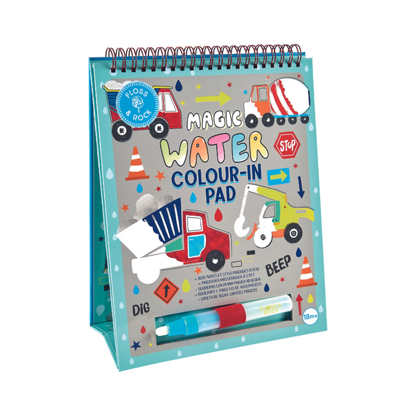 Floss & Rock Magic Water Colouring Easel & Pen - Construction