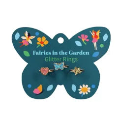 Rex London - Glitter Rings (set of 3) - Fairies in the Garden