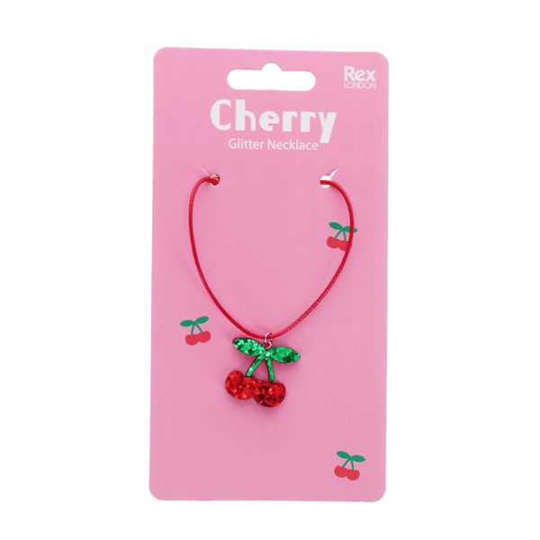 Rex of London - Glitter Necklace - Cherry