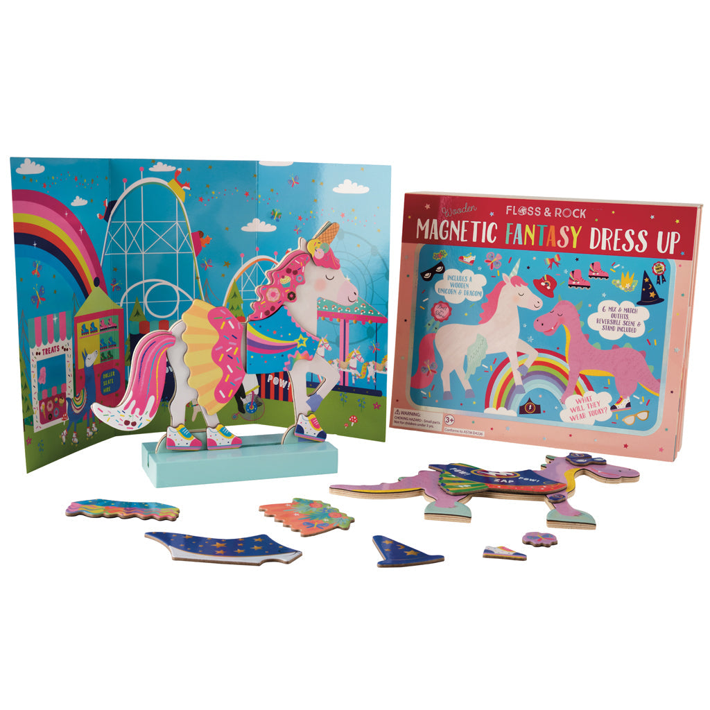 Floss & Rock Wooden Magnetic Dress Up - Fantasy Pets