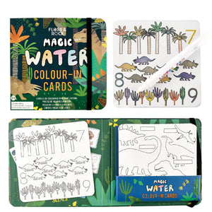 Floss & Rock Magic Water Colouring Cards - Dinosaur