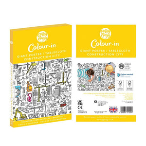 Giant Colouring Poster/Tablecloth – Construction City
