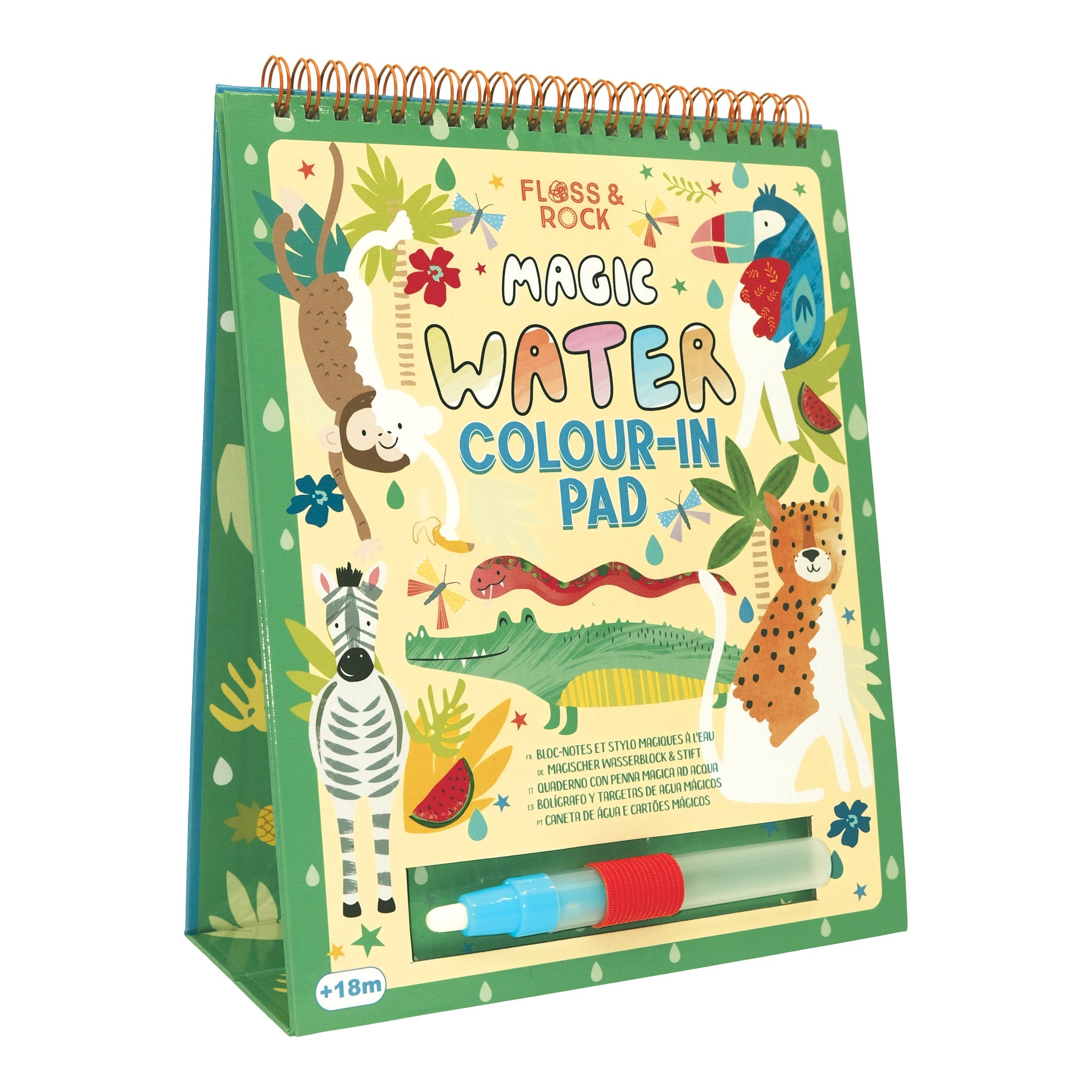 Floss & Rock Magic Water Colouring Easel & Pen - Jungle