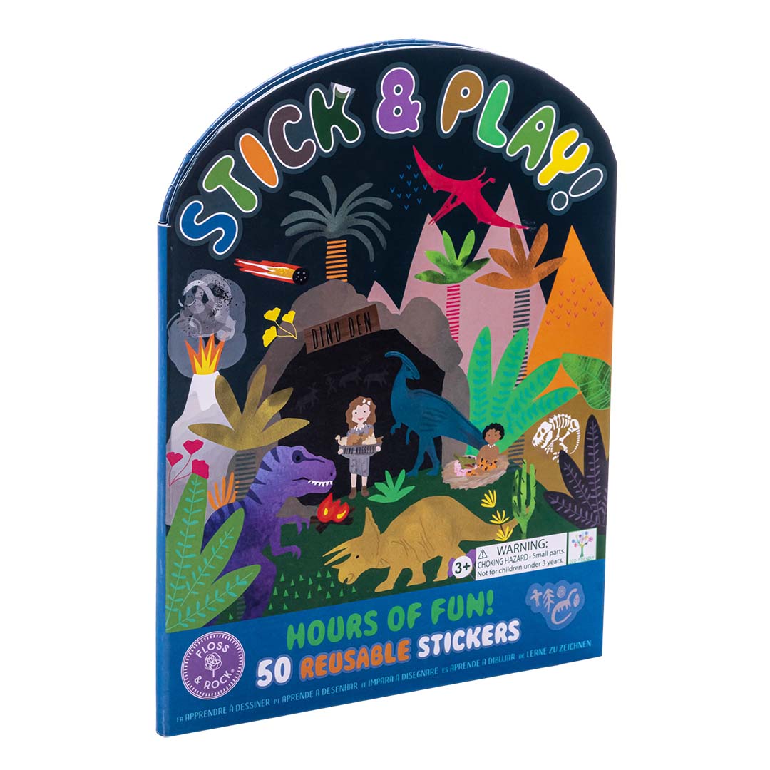 Floss & Rock Stick & Play Book - Dinosaur