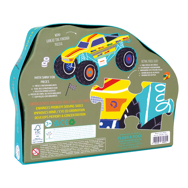 Floss & Rock 20 Piece Monster Truck Jigsaw Puzzle