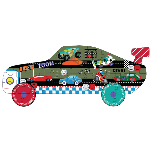 Floss & Rock 40 Piece Racing Car Jigsaw Puzzle