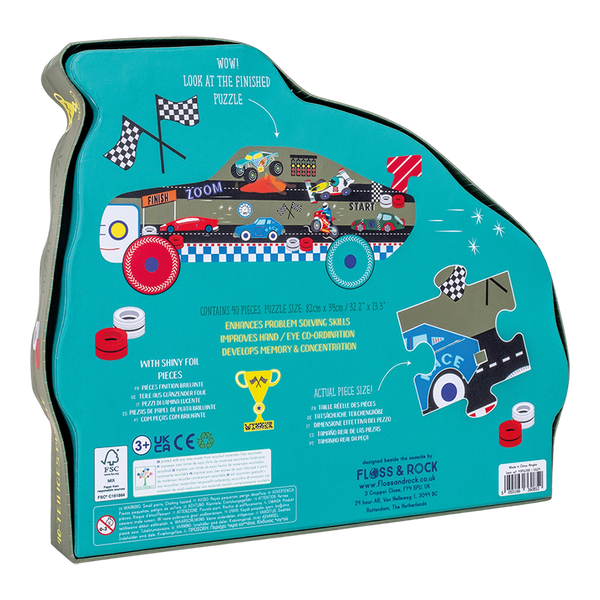 Floss & Rock 40 Piece Racing Car Jigsaw Puzzle
