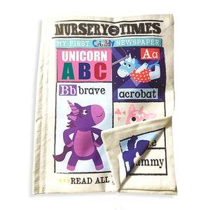 Nursery Times Crinkly Newspaper - Unicorns