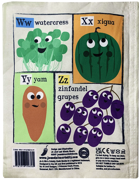 Nursery Times Crinkly Newspaper - Fruit & Veg Alphabet