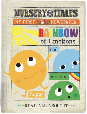 Nursery Times Crinkly Newspaper - Rainbow of Emotions