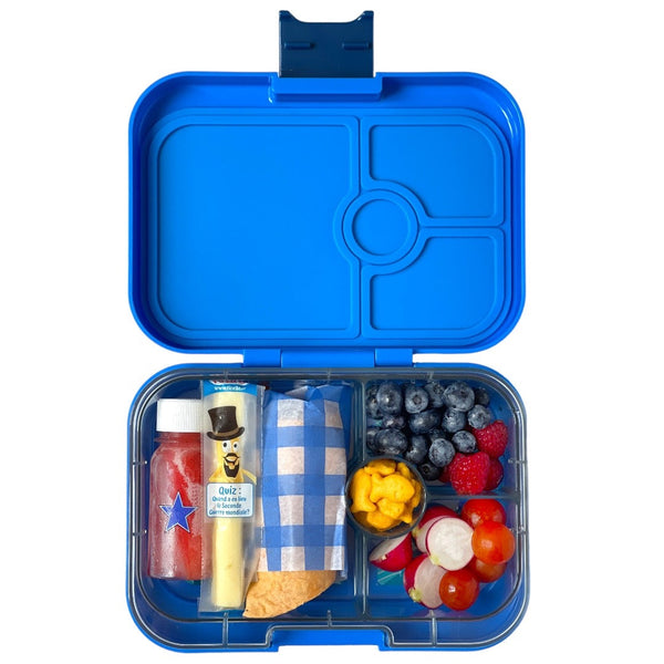 Yumbox 4 Compartment Panino Lunchbox - Surf Blue / Shark Tray