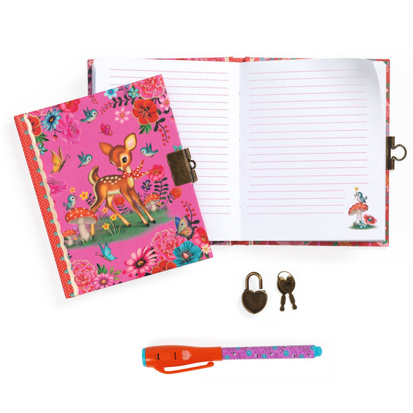 Djeco Little Secret Notebook with Magic UV Marker