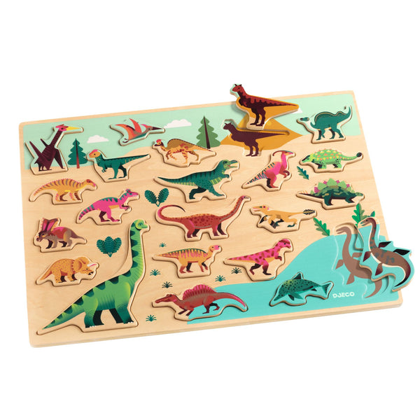 Djeco Wooden Puzzle - Puzzlo Dino