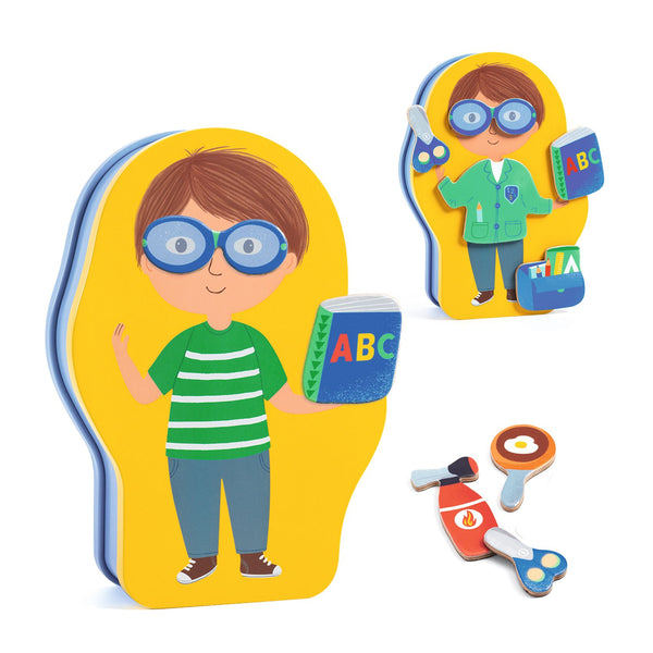 Djeco Jobissimo Wooden Magnetic Dressup Game